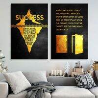 HD Black Gold Bible Quotes รูปภาพสร้างแรงบันดาลใจสำหรับพระเจ้าความสำเร็จภูเขาน้ำแข็งภาพวาดผ้าใบ Wall Arts Room โปสเตอร์ New