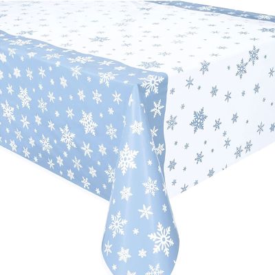 [HOT QIKXGSGHWHG 537] นำมาใช้ใหม่ผ้าปูโต๊ะเกล็ดหิมะธีมตกแต่งงานเลี้ยงวันเกิดสำหรับเด็กสาว1-9ปีอุปกรณ์งานเลี้ยงวันเกิดพรรคบนโต๊ะอาหาร