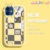 Jjlingji เคสสำหรับ iPhone 12 iPhone 12 Pro Max เคสลายดาวหมีดอกไม้สีสันสดใสน่ารักเลนส์กล้องถ่ายรูปแบบนิ่มมอนสเตอร์ตัวน้อยซิลิโคนเคสใสกันกระแทกแบบใสง่าย