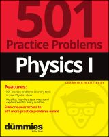 New หนังสือใหม่พร้อมส่ง PHYSICS I: 501 PRACTICE PROBLEMS FOR DUMMIES (+ FREE ONLINE PRACTICE)