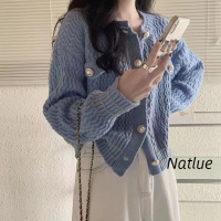 Natlux เสื้อแขนยาวผญ เสื้อคลุมหญิง เสื้อกันหนาว ผญ เสื้อสเวตเตอร์ เสื้อไหมพรมผญ เสื่อฮู้ดหญิงคู่ เสื้อแขนยาวหลวม 2023 ใหม่ 36Z230907