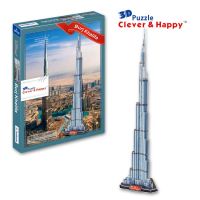 20212013 new clever&amp;happy land 3d puzzle model Burj Khalifa adult puzzle diy paper model educational toys paper
