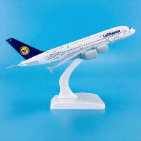 KKBaza ขายร้อนสังกะสี Ally วัสดุ1:400 18.7ซม. เครื่องบิน Aircrafts Airbus A380 Lufthansa เครื่องบิน Modelq11