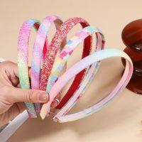 【YF】 2022 Fashion Girl Glitter Headband Cute Hairband Gradient Rainbow Love Star Mermaid Kids Gift Hair Accessories