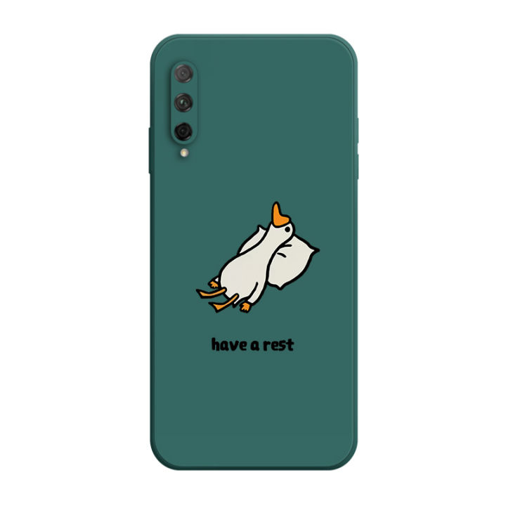 เคส-huawei-honor-9x-pro-case-เคสการ์ตูนน่ารักเป็ดเคสซิลิโคนเหลว-flocking-ฝาครอบโทรศัพท์ป้องกัน-เคสโทรศัพท์