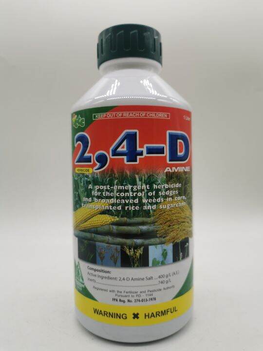 2,4-D AMINE HERBICIDE (1 LITER) PAMATAY DAMO 2-4-D 24D | Lazada PH