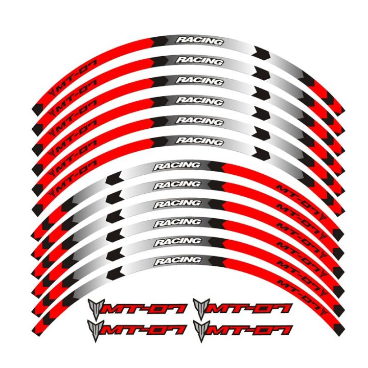 【Limited edition】 4 color for YAMAHA MT-07 wheel decals Reflective rim ...