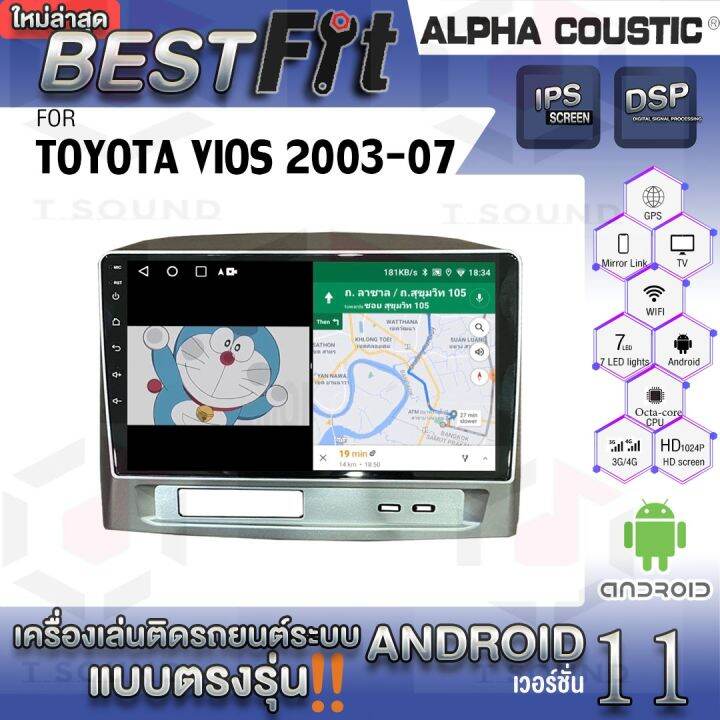 alpha-coustic-จอแอนดรอย-ตรงรุ่น-toyota-vios-ระบบแอนดรอยด์v-12-ไม่เล่นแผ่น-เครื่องเสียงติดรถยนต์