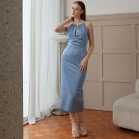 Wisher | Cayla Long Dress in Blue ชุดเดรสออกงาน