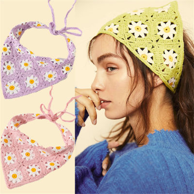 Knitted Women Accessories Hairband Hair Scarf Triangle Bandanas Triangular Scarf