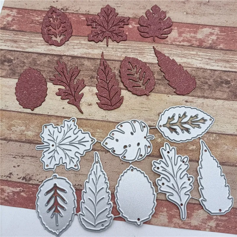 Leaves Dies for Card Making Die Cuts Metal Cutting Dies for Scrapbooking  DIY Album Paper Cards Art Craft Decoration 