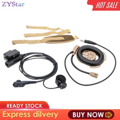 ไมโครโฟนเครื่องวิทยุสื่อสารชุดหูฟังนิ้ว ZYStar สำหรับ PT580H PD780 Ul913