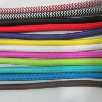 卐◄ 2x0.75 DIY Vintage Color Electrical Cord Twisted Cable Retro Braided Fabric Pendant lamp wire eletrical cable Wholesale Price