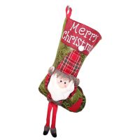 Christmas Stockings Santa Claus Hanger Socks Long Leg Snacks Decoration Hanging Pendant Gift Bag Showcase Navidad Socks Tights