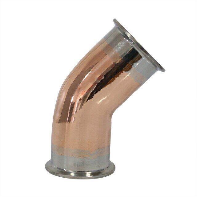 1" 1.5" 2"inch Red Copper T2 45degree Tri Clamp Elbow Distillation