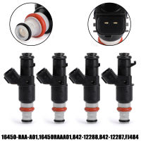 Artudatech 4PCS หัวฉีดน้ำมันเชื้อเพลิงสำหรับ Honda Accord 2.4L สำหรับ ACURA RSX 2.0L 16450RAAA01 842-12287 842-12288 FJ484