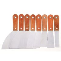 8pcs Hand putty knife scraper Set Wood Handle Drywall Paint Cleaning Scraper for DIY Tile Wall Finishing putty removing