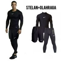 CODluba03411 3 IN 1 - Mens Cufflinks Suit Long Sleeve Shorts And Long Leggings Men SPORT FUTSAL Running GYM Fitness