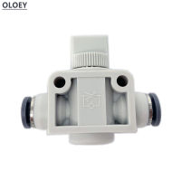 HVFF 2สองวิธี Quick Fittings Pneumatic Air Push Connector Tube ท่อพลาสติกชิ้นส่วนนิวเมติก OD 4 6 8 10 12มม.