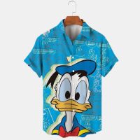 New Disney Donald Duck Mickey Mouse 3D printed shirt, breathable, comfortable, summer fash