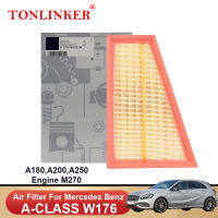 TONLINKER Air Filter A2700940004 สำหรับ Mercedes Benz A Class W176 2013-2018 A180 A200 A220 A250 เครื่องยนต์ M270 รถอุปกรณ์เสริมสินค้า-m0pi