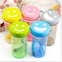 Creative movement plastic cup cute smiling mood portable leak proof glass can be printed logo --ydsb230731♧☌◎