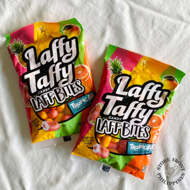 Laffy Taffy Laff Bites Tropical Flavor Poppable with an Extra Drop of Flavor of Mango Chewy