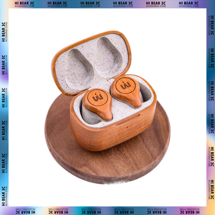 Wood Earphones Sports Inear TWS Earbuds Wireless Bluetooth Headphones