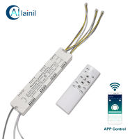 Transformador De Led Com Cabo De Saída De 3 Grupos (40-60W),Unidade De Paleta Remota X6,Controle Por Aplicativo,Regulável,&amp; Driver De Candelabro Com Alteráveis