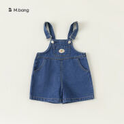 2023 Babycity mùa hè Crawler Boy lỏng denim quần có dây đeo phong cách Hàn