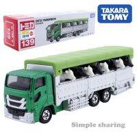 Takara Tomomy เครื่องขนย้ายวัวแบบยาวแบบ No.139วัวขนาด8นิ้ว1/90รถของเล่นเด็กมอเตอร์รถยนต์สำหรับโชว์รถโมเดลเหล็ก