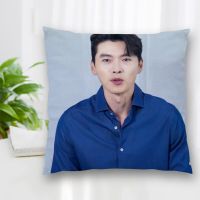 （ALL IN STOCK XZX）High quality custom Hyun Bin performer square pillowcase zippered bedroom home pillowcase 20X20cm 35X35cm 40x40cm   (Double sided printing with free customization of patterns)