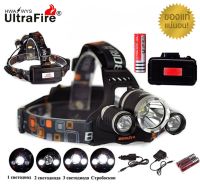 ไฟฉายคาดหัว UltraFire 3x CREE T6 ของแท้100% (รหัสTA03)