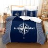 2 neo màu xanh dương bộ đồ giường ngủ quilt bìa neo chăn lông vũ in bìa - ảnh sản phẩm 29