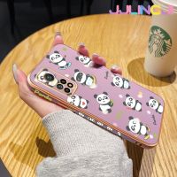 Jlingji เคสสำหรับ Xiaomi MI 10T 10T Pro Redmi เคส K30s ลายแพนด้าซุกซนกรอบสี่เหลี่ยมใหม่พื้นผิวเคสซิลิกาเจลกันกระแทกรวมทุกอย่างเคสมือถือฝาครอบป้องกันเลนส์กล้องถ่ายรูป