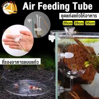 Air Feeding Tube ชุดแท่งแก้วให้อาหารปลา และ ที่รองอาหารปลา แบบแก้ว