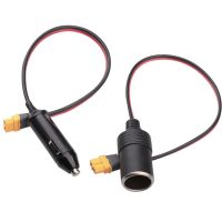 12V Car Cigarette lighter male head/female connector to XT60 socket car lithium battery connection line conversion line 30CM Electrical Connectors