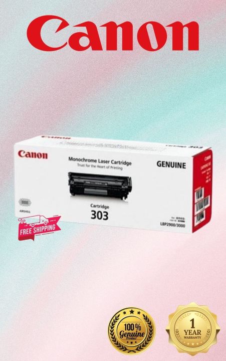 Canon 303 Genuine Black Toner Cartridge Lazada 