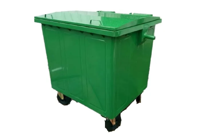 Muhibbah 4 Wheel Galvanised Iron Mobile Garbage Bin 900 Litres | Lazada