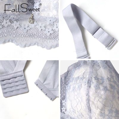 บราลดขนาด Fallsweet สำหรับผู้หญิงชุดชั้นในบราไร้โครงไซส์พิเศษลูกไม้34ถึง46 2023ผลิตภัณฑ์ที่น่าเชื่อถือ