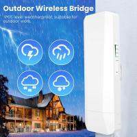 2-Pack N540 Wireless Bridge Directional Antenna อะแดปเตอร์ Poe 24V สำหรับอินเทอร์เน็ตขยายไปยังอาคารถัดไป