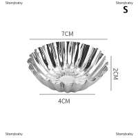 Star แม่พิมพ์ทาร์ตสแตนเลส5ชิ้นแม่พิมพ์พุดดิ้งคุกกี้คัพเค้กอุปกรณ์ทำขนมแบบไม่ติดอุปกรณ์อบถ้วยมัฟฟินอุปกรณ์สำหรับอบ