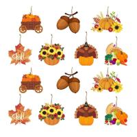 Thankgiving Pumpkin Decorations 14Pcs/set Fall Scene Arrangement Pendant for Party Decor with Rope Thanksgiving Decorations for Garden Kitchen Patio Balcony Farmhouse Living Room fine