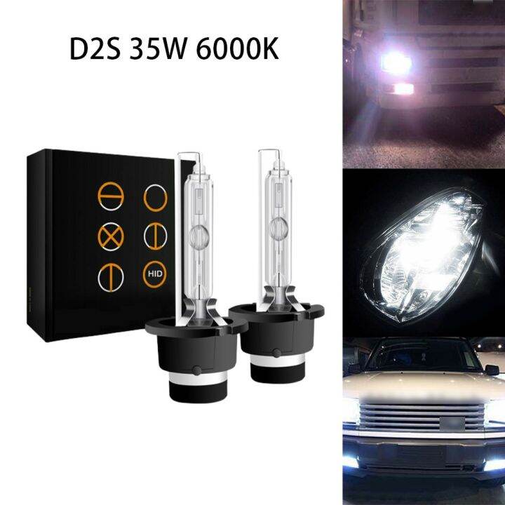 บริสุทธิ์สีขาว6000k-d2s-โคมซีนอน-hid-หลอดไฟหน้า-ติดตั้งง่ายข้อผิดพลาดฟรี