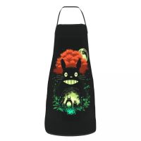 Unisex My Neighbour Totoro Kitchen Chef Cooking Baking Apron Men Women Dark Night Monster Tablier Cuisine for Gardening