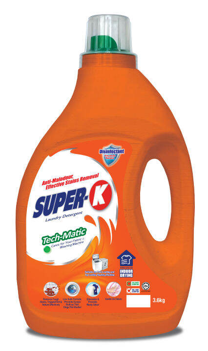 Super-K Laundry Liquid Detergent 3.6kg - Tech-Matic | Lazada