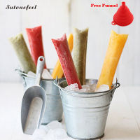 100PCS Ice Pop Bags with Funnel DIY Popsicle Maker Zip Lock Ice Candy Wrapper bags Ice Cream Makers Popsicle Molds