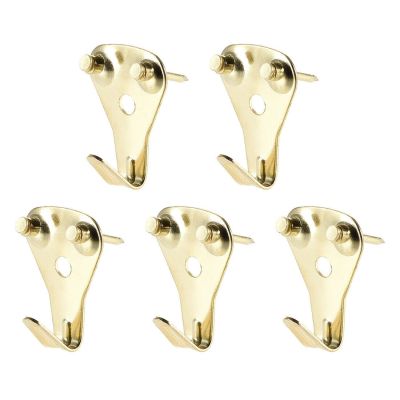 【CW】 Picture Hangers Photo Frame Hanging Hooks with Nails Holds 50 lbs 5 Pcs