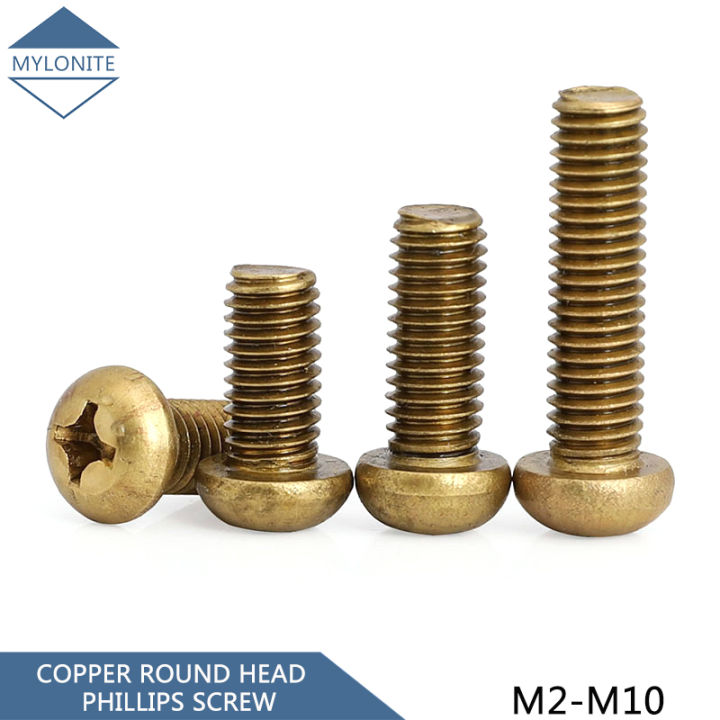Ready Stock M2 M2.5 M3 M4 M5 M6 M8 Brass Round Head Cross Recessed