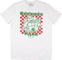 Teenage Mutant Ninja Turtles Mens Distressed Michelangelos Pizzeria T-Shirt